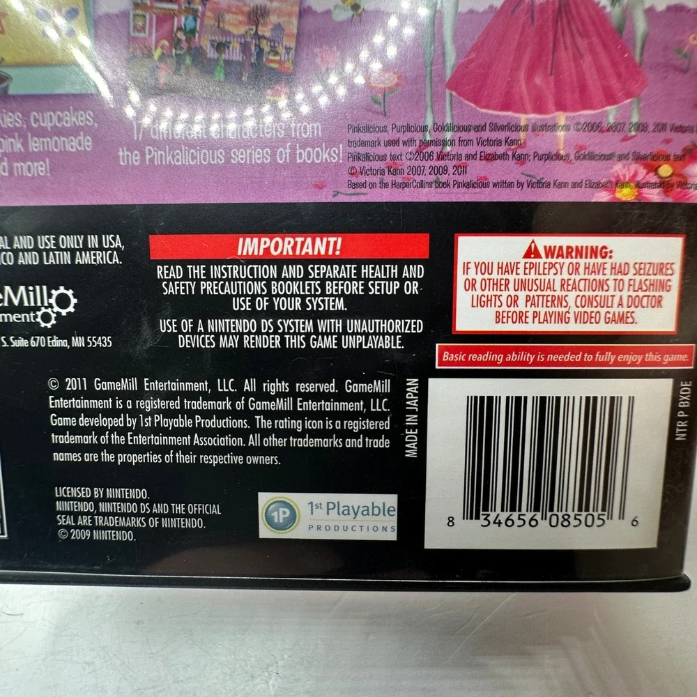 Pinkalicious Its Party Time Nintendo DS Game CIB Complete GameMill 2011